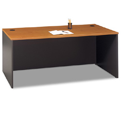 Desks - Bush Business Furniture WC72436 Natural Cherry - Graphite Gray Series C Desk 72 Inch
