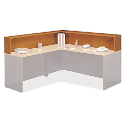 Bush Furniture - Bush Business Furniture WC72476 Natural Cherry - Graphite Gray Series C Reception LHutch