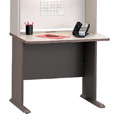 Desk Furniture - Bush Business Furniture WC75736 Medium Taupe - Dove Gray Series A 36 Inch Desk