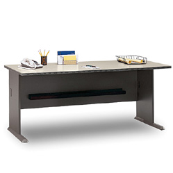 Desk Furniture - Bush Business Furniture WC75772 Medium Taupe - Dove Gray Series A 72 Inch Desk