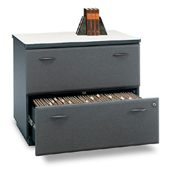 Bush Furniture - Bush Business Furniture WC84854A Slate - White Spectrum Paper Series A Lateral File