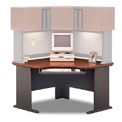 Corner Desks - Bush Business Furniture WC90466A Hansen Cherry - Galaxy Series A Corner Desk