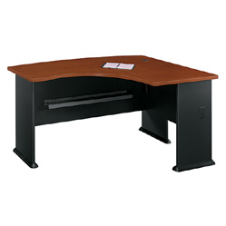 Desk Furniture - Bush Business Furniture WC94422 Hansen Cherry - Galaxy Series A Right LBow Desk
