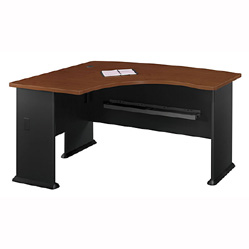 Desk Furniture - Bush Business Furniture WC94433 Hansen Cherry - Galaxy Series A Left LBow Desk