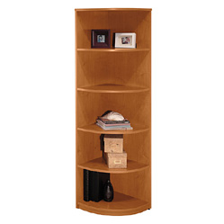 Bookcase - Bush Business Furniture WL72405 Natural Cherry Universal Wall System Demi Bookcase