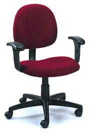 Mid Back Fabric Task Chair With Adjustable Arms - B9091 - Black