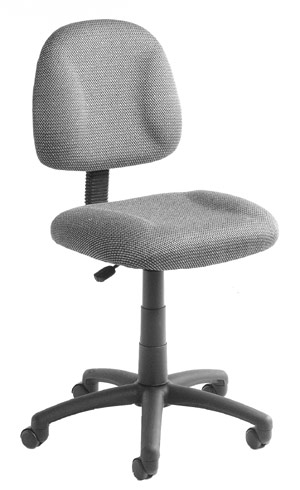 B315-bk 17.5"w Black Deluxe Posture Chair