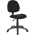 B316 Deluxe Fabric Posture Office Chair - Black Tweed