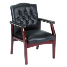 Boss B969 Office Guest Chairs  Black Italian Leather