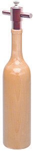 16005 14.5 Inch - 37cm Tall Wooden Wine Bottlenatural Pepper Mill