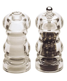 29190 5 Inch - 13cm Laurelacrylic Pepper Mill Salt Shaker Set