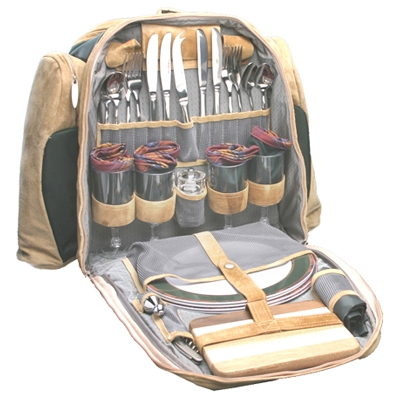 Concept International PB4HL1 Green Highline Picnic Backpack 4 person