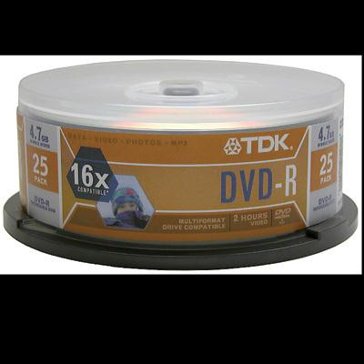 TDK DVDR47FCB25 DVDR 16x 4.7 GB 25 Pack