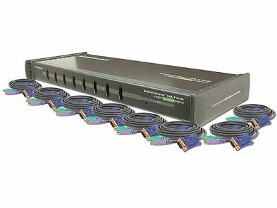 IO Gear GCS138KIT 8 port KVM Kit w. Cables by IO Gear