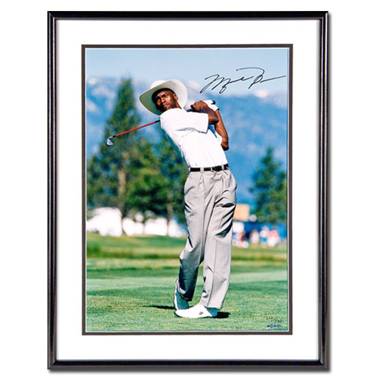 Upper Deck Michael Jordan Autographed -Golfing- 16x20 Photo - Framed (UDA) 21002