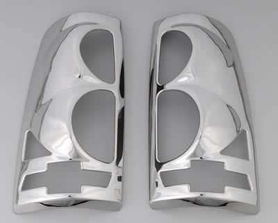 V-Tech 1999-02 Chevy Silverado Bowtie- Chrome Taillight Covers 132450