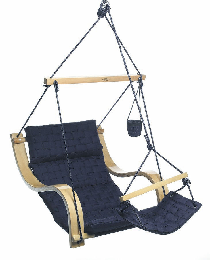 Outback Basket Weave Lounger - Navy