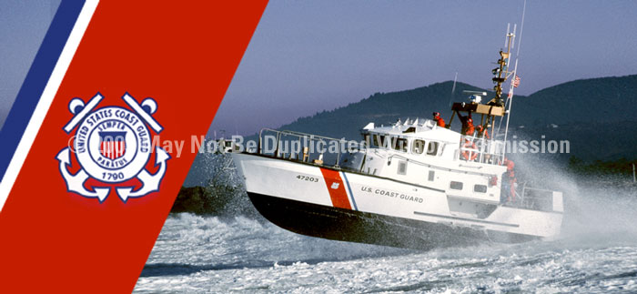 ClearVue Graphics Window Graphic - 30x65 Coast Guard Lifeboat Logo MIL-030-30-65