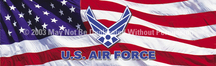 ClearVue Graphics Window Graphic - 16x54 U.S. Air Force Logo MIL-023-16-54
