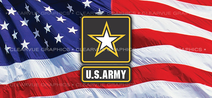 ClearVue Graphics Window Graphic 30x65 U.S. Army 2 MIL0413065