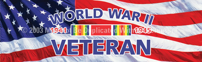 ClearVue Graphics Window Graphic - 16x54 World War II Veteran MIL-052-16-54