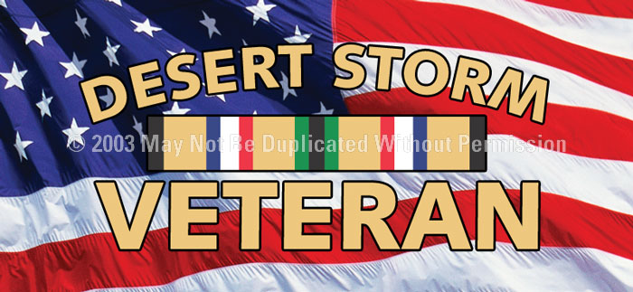 ClearVue Graphics Window Graphic - 30x65 Desert Storm Veteran MIL-054-30-65
