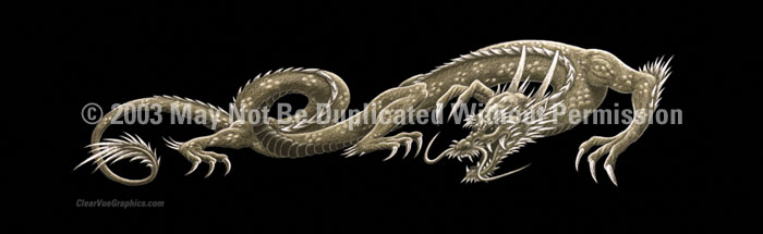 ClearVue Graphics Window Graphic 16x54 Dragon Tattoo TAT0181654