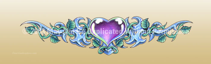 ClearVue Graphics Window Graphic - 20x65 Shoulder Tattoo 1 TAT-010-20-65