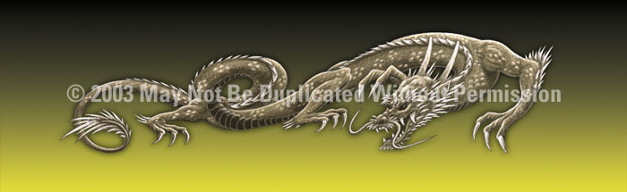ClearVue Graphics Window Graphic - 20x65 Dragon Tattoo Yellow TAT-050-20-65
