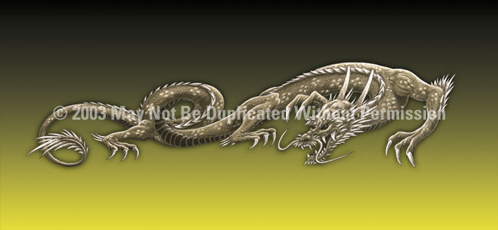 ClearVue Graphics Window Graphic - 30x65 Dragon Tattoo Yellow TAT-050-30-65