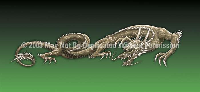 ClearVue Graphics Window Graphic - 30x65 Dragon Tattoo Green TAT-051-30-65