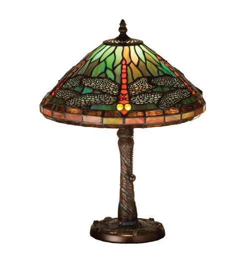 Accent Lamps - Meyda Tiffany 26683 16 Inch H Dragonfly Cone Accent Lamp