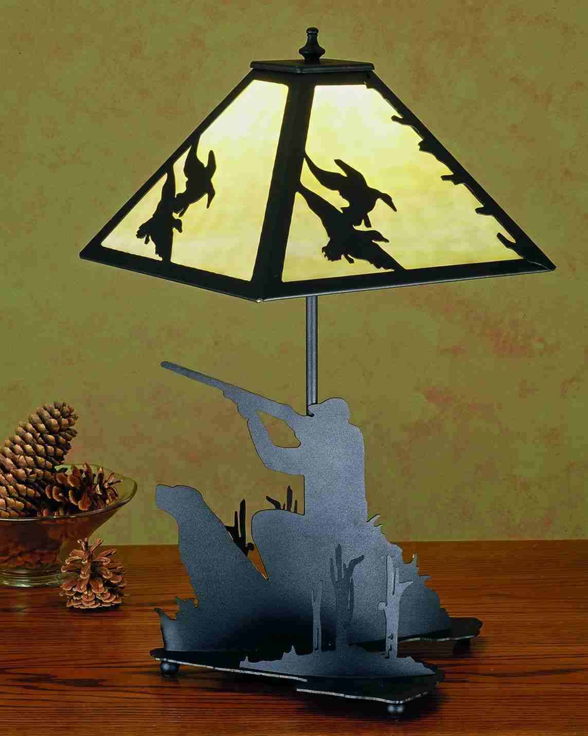Accent Lamps - Meyda Tiffany 50400 15.5 Inch H Duck And Hunter Accent Lamp