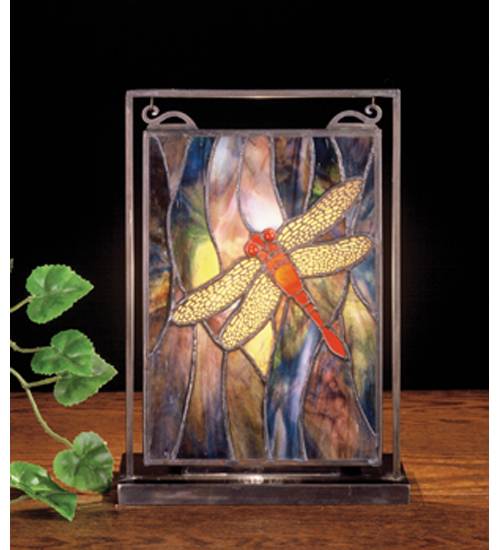 Meyda Tiffany 56831 10.5 Inch H X 7.5 Inch W Dragonfly Mini Window