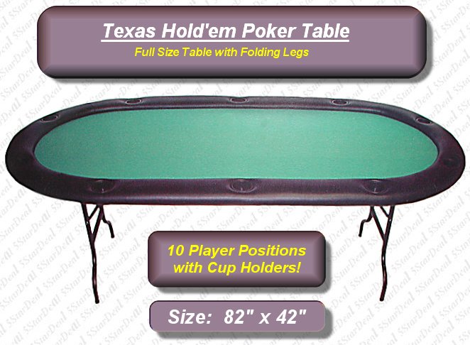 Texas Holdem Poker Table - FULL SIZE