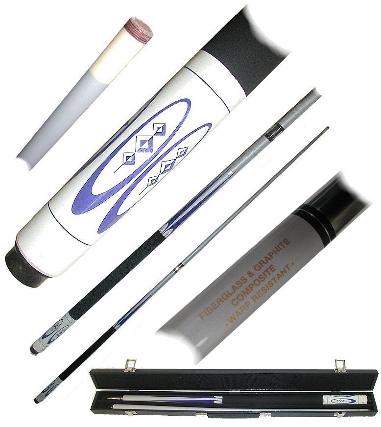 Pool Cue - FIBERGLASS BLUE ELLIPSE Pool Stick