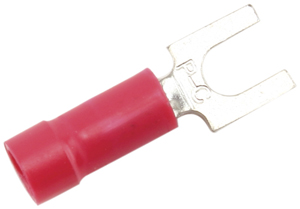 AMERICAN TERMINAL ISR8-100 Vinyl Fork Terminals Red