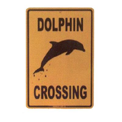 Sf4 12x18 Aluminum Sign Dolphin Crossing