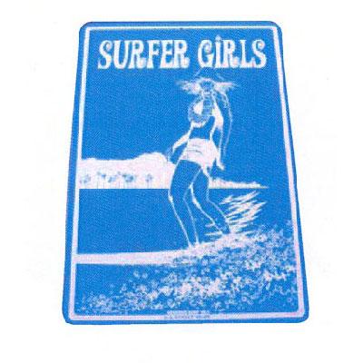 Sf34 12x18 Aluminum Sign Surfer Girls (blue)