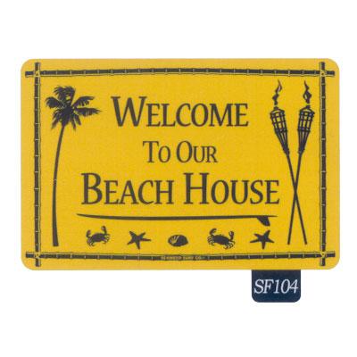 Seaweed Surf Co SF104 12X18 Aluminum Sign Welcome To Our Beach House