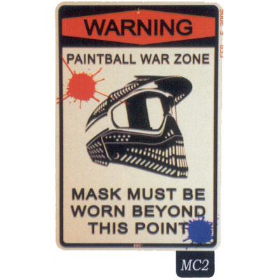 Seaweed Surf Co MC2 12X18 Aluminum Sign Paintball War Zone