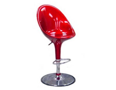 Wholesale Interiors BR0012RD A190 Red Adjustable Barstool