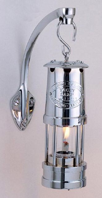 Oil Lamps - Weems And Plath 400 Chrome Mini Oil Yacht Lamp