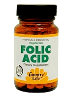 Country Life Folic Acid 800 mcg 100 tabs CU-035