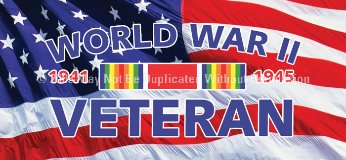 ClearVue Graphics Window Graphic - 30x65 World War II Veteran MIL-052-30-65
