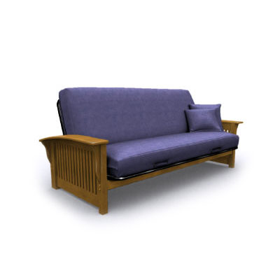 Wood Futon - Elite 35-6304-008 Crestridge-Full Metal/Wood Futon-Medium Oak