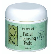 Facial Cleansing - Desert Essence Facial Cleansing Pads Tea Tree Oil 50 Pads DE-013