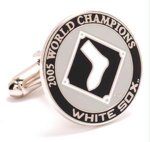 Cufflinks Chicago White Sox MLB 2005 Commemorative WS Champion Logo'd Executive Cufflinks with Jewelry Box
