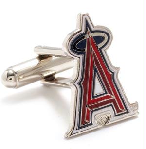 Cufflinks Los Angeles Angels Cufflinks MLB Logo'd Executive Cufflinks with Jewelry Box