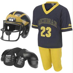 Sports Teams - Michigan Wolverines Youth NCAA Team Helmet And Uniform Set By Franklin Sports Medium